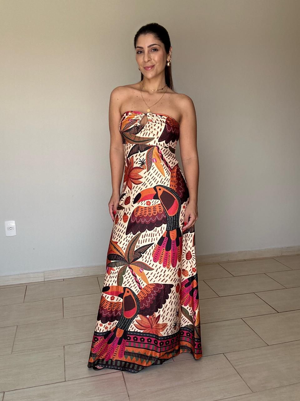 Vestido Emília Estampado Tucano - BRUVI