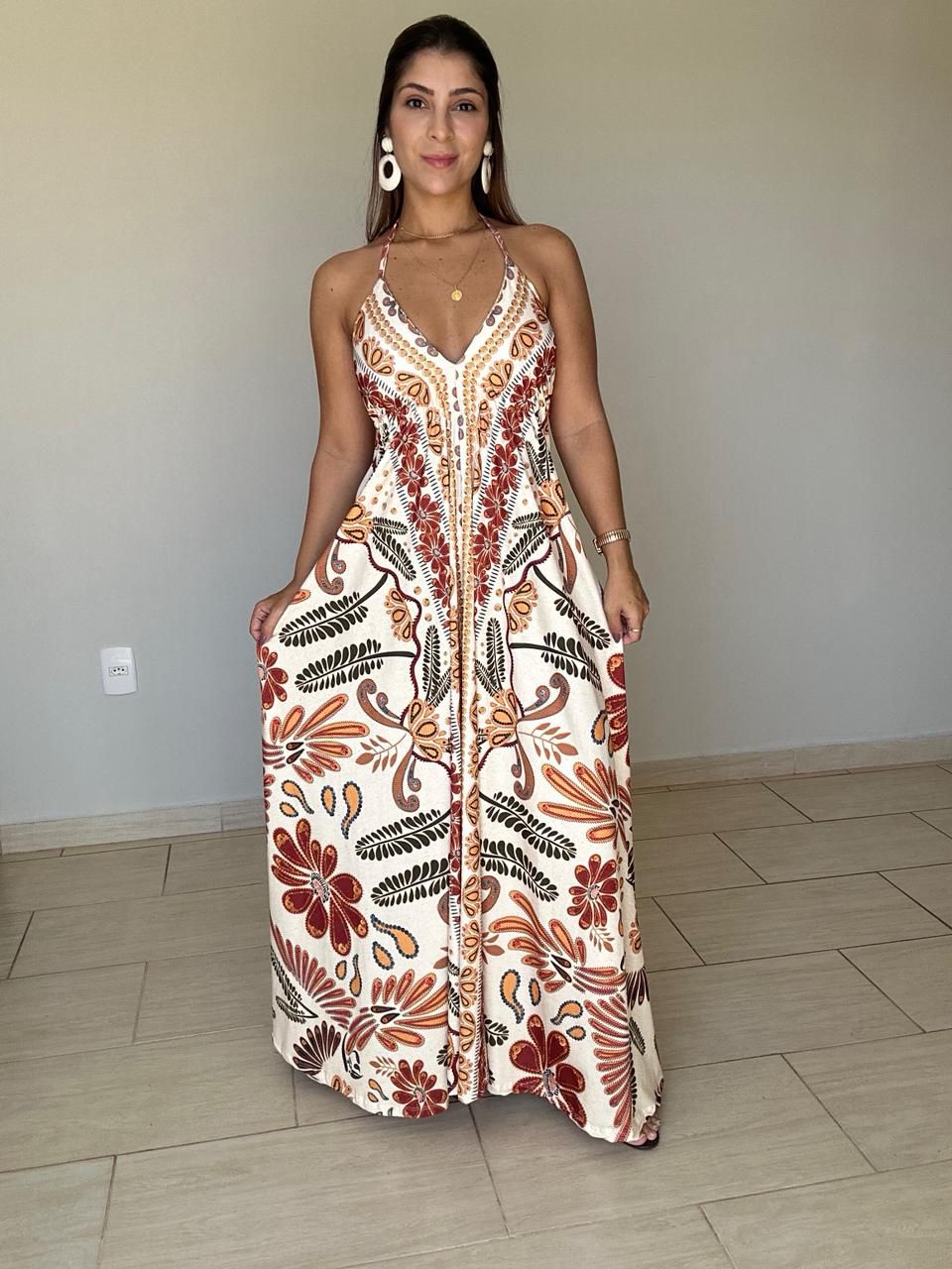 Vestido Eva Estampado Vermelho - BRUVI