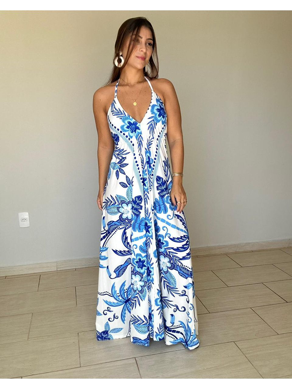 Vestido Eva Estampado Azul - BRUVI