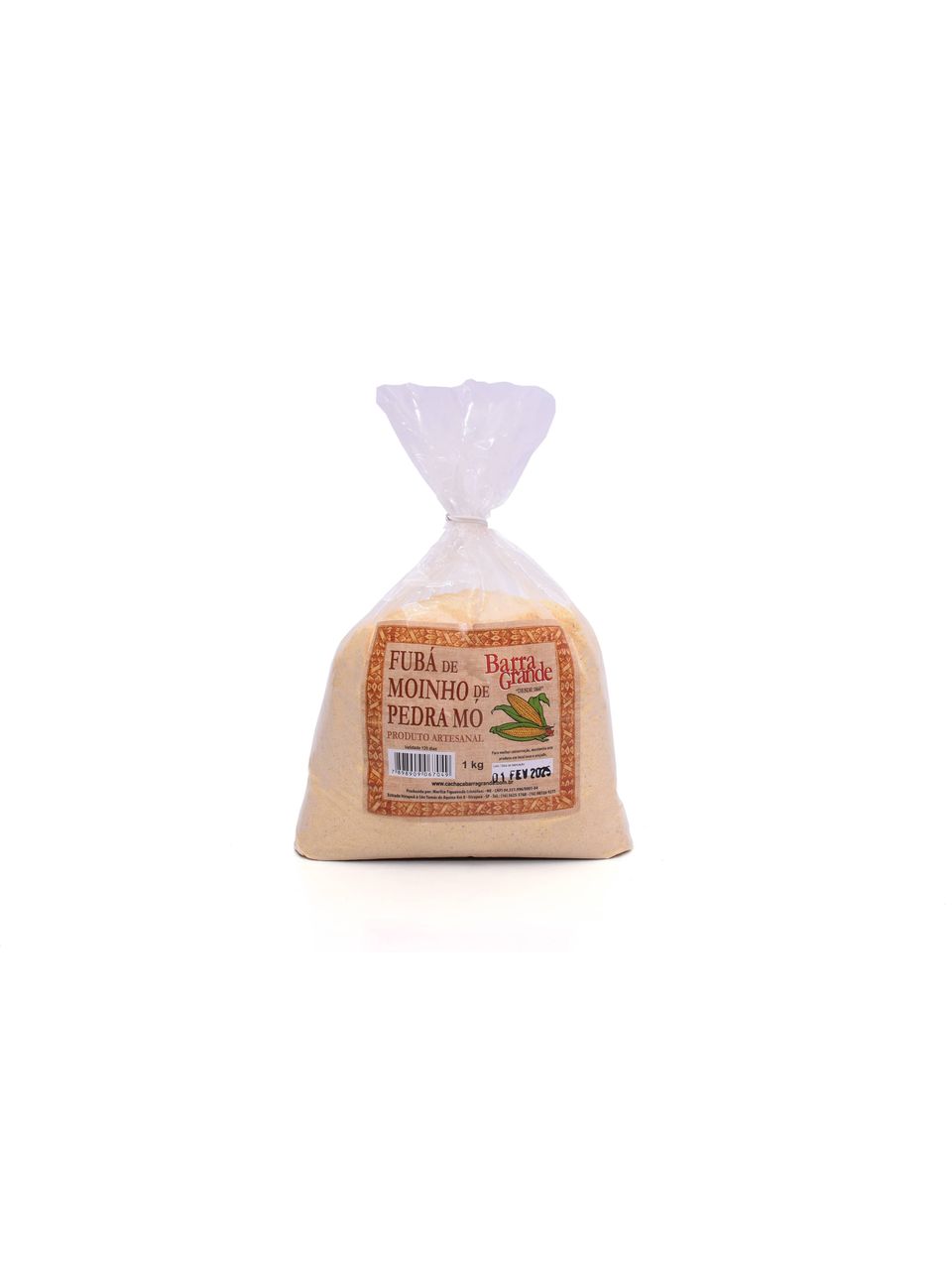 Fubá Artesanal de Moinho de Pedra Mó 1kg
