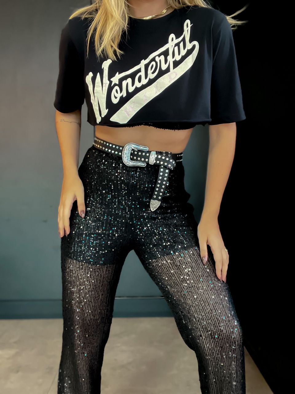 CONJUNTO PAETE preto
