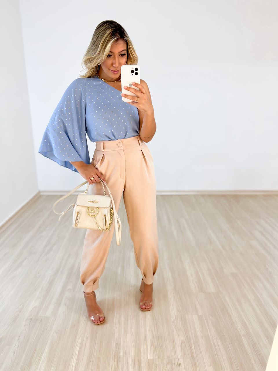 BLUSA CF NULA MANGA LUZ AZUL