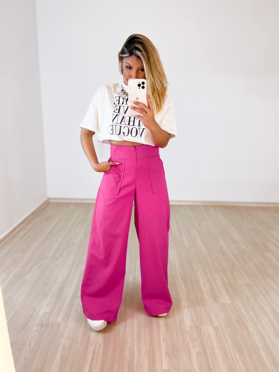 CALÇA CF PANTALONA LINHO Pink