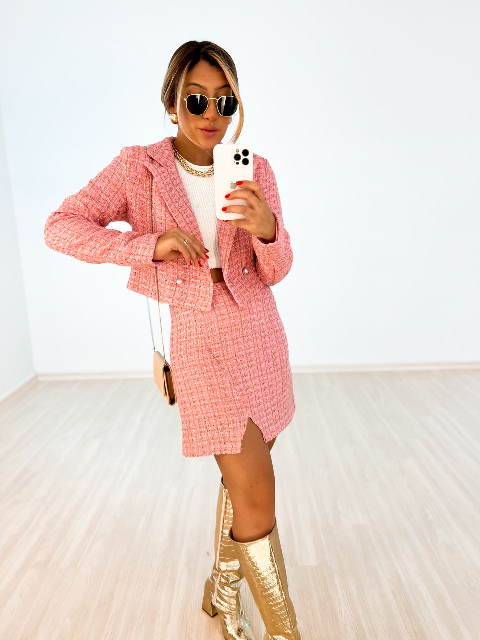 CONJUNTO TWEED Rosa