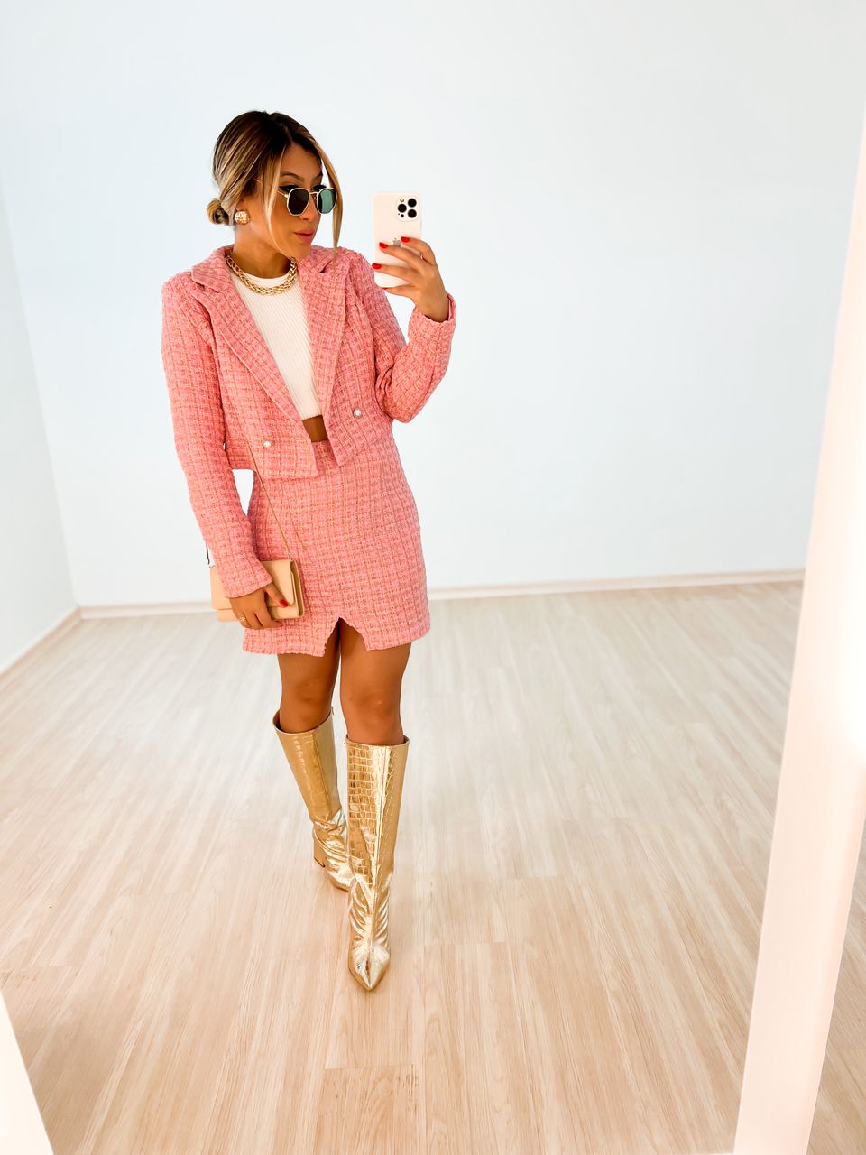 CONJUNTO TWEED Rosa