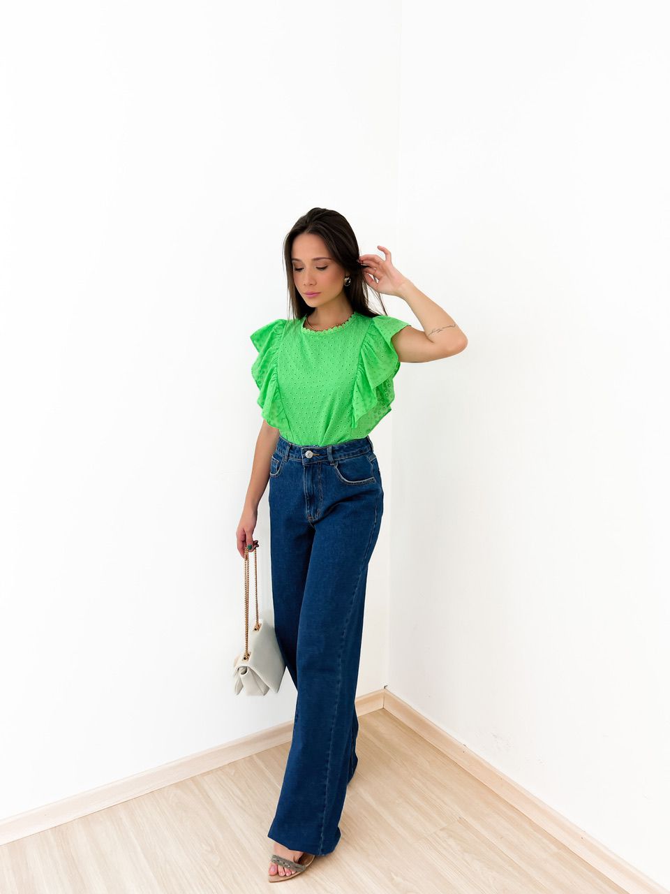 CALÇA ELSA PANTALONA JEANS ESCURO