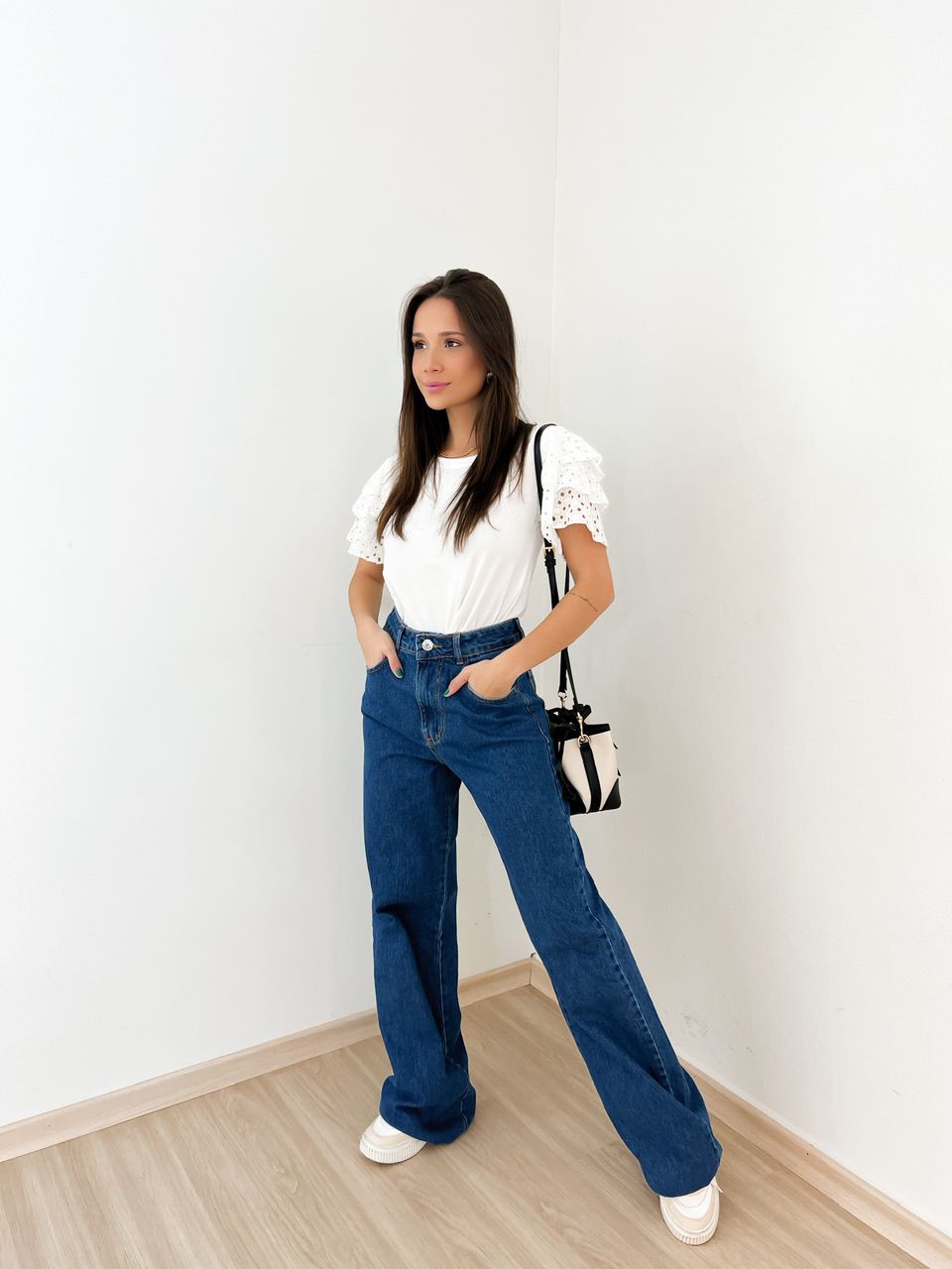 CALÇA ELSA PANTALONA JEANS ESCURO