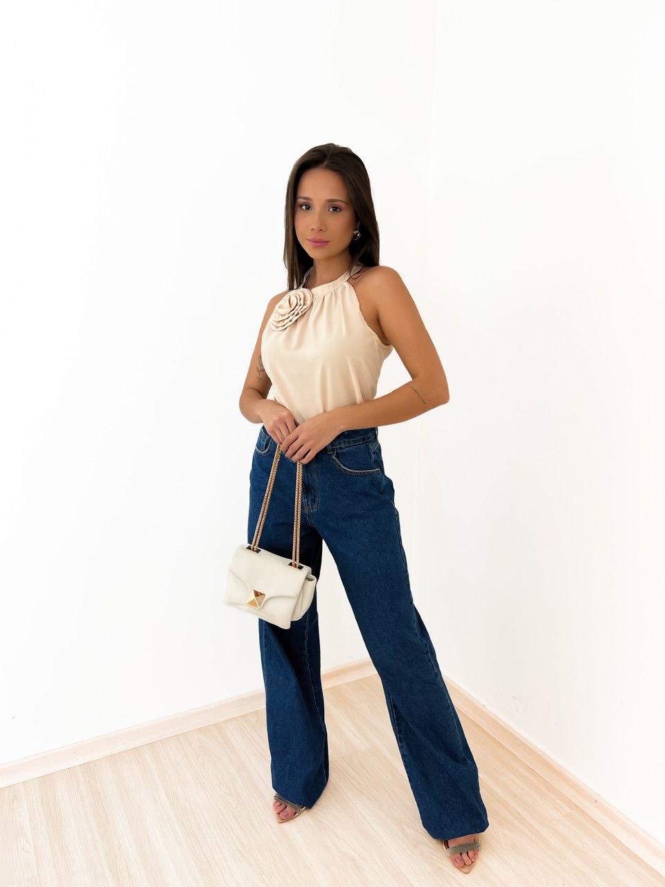 CALÇA ELSA PANTALONA JEANS ESCURO