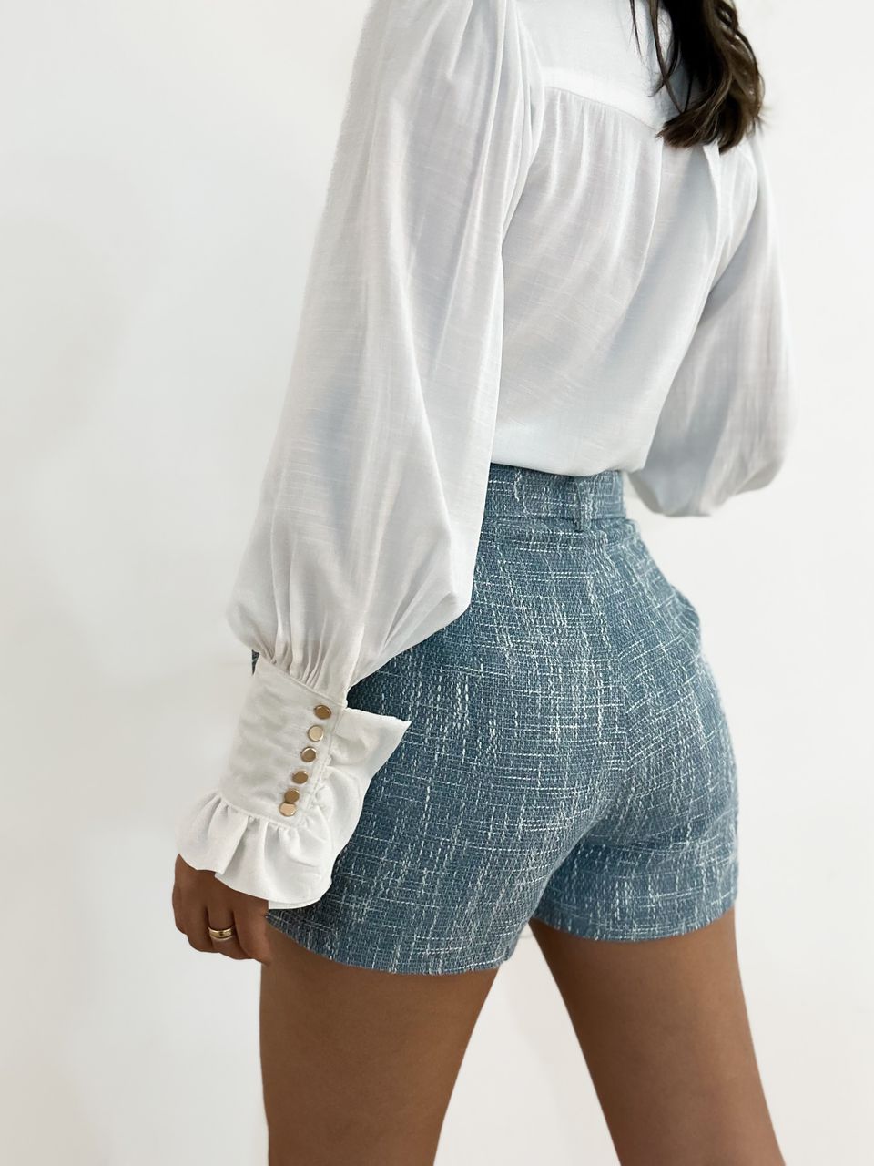 SHORT RAQUEL COM CINTO AZUL