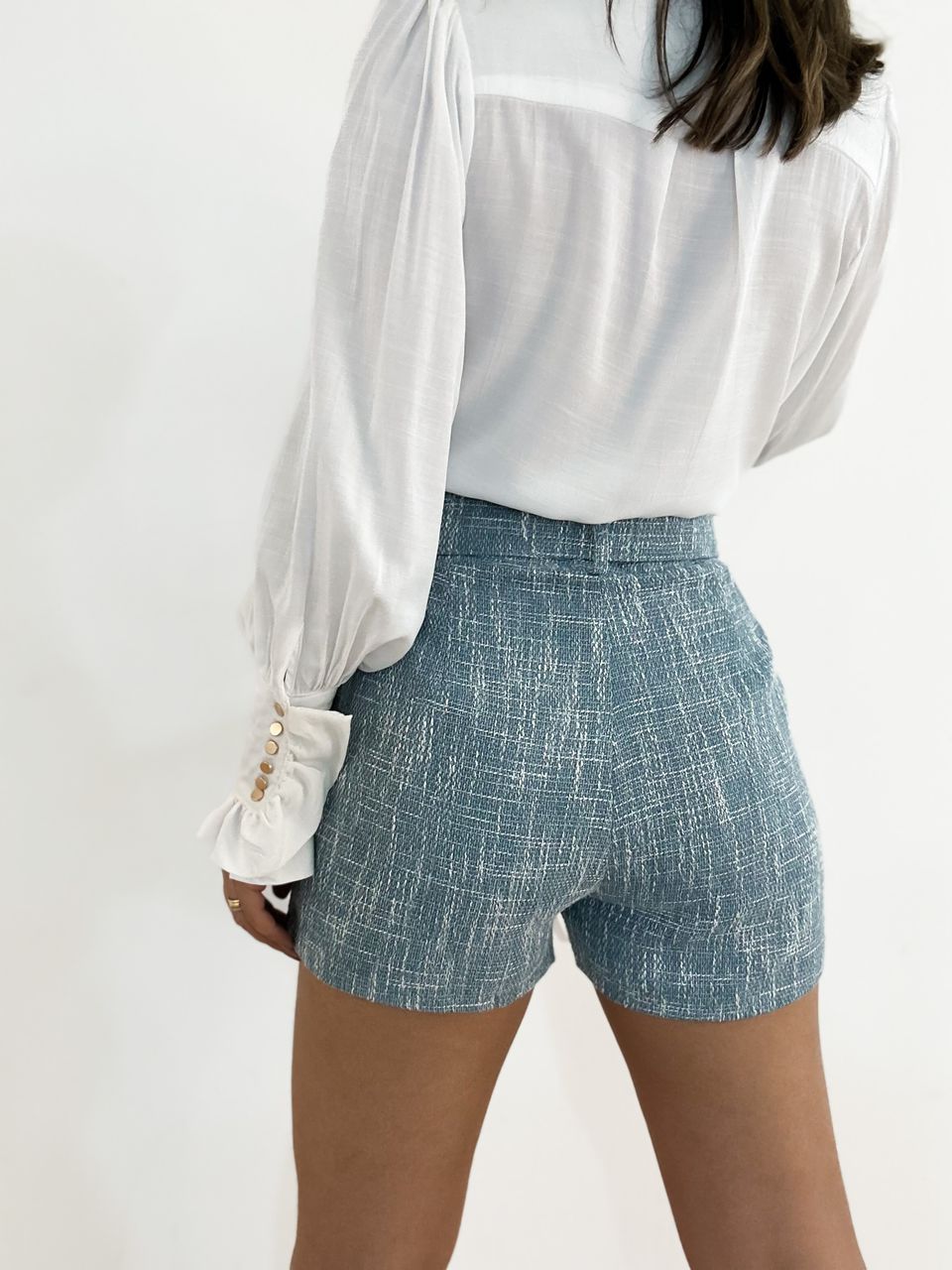 SHORT RAQUEL COM CINTO AZUL