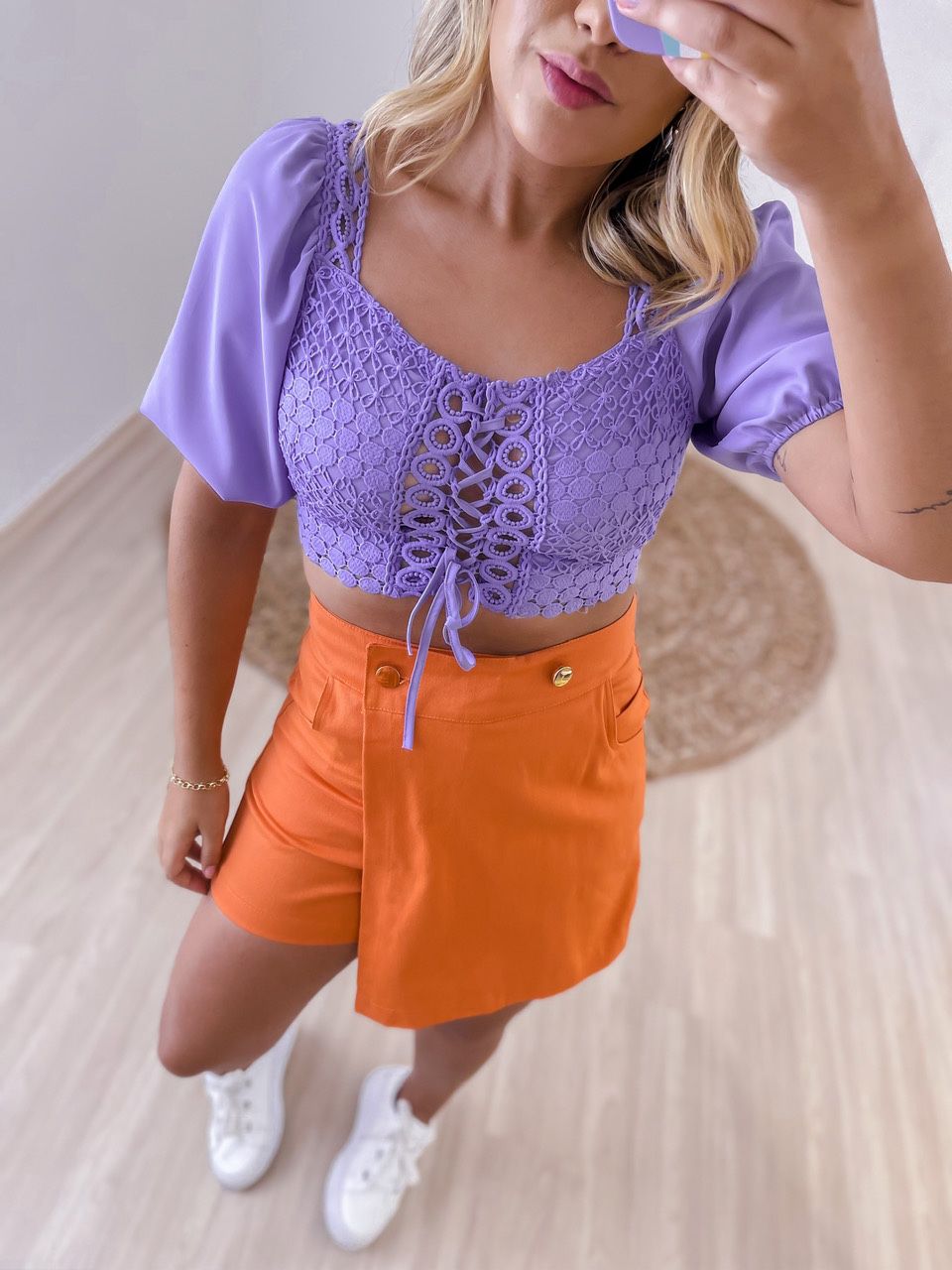 Short Saia Naila Laranja