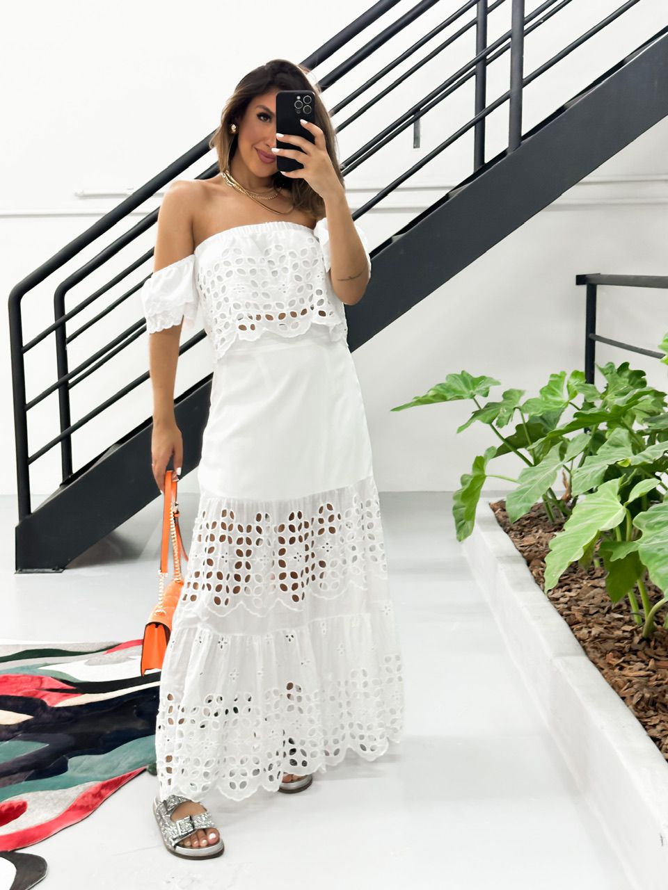 CONJUNTO SAIA RENDA MIDI OFF