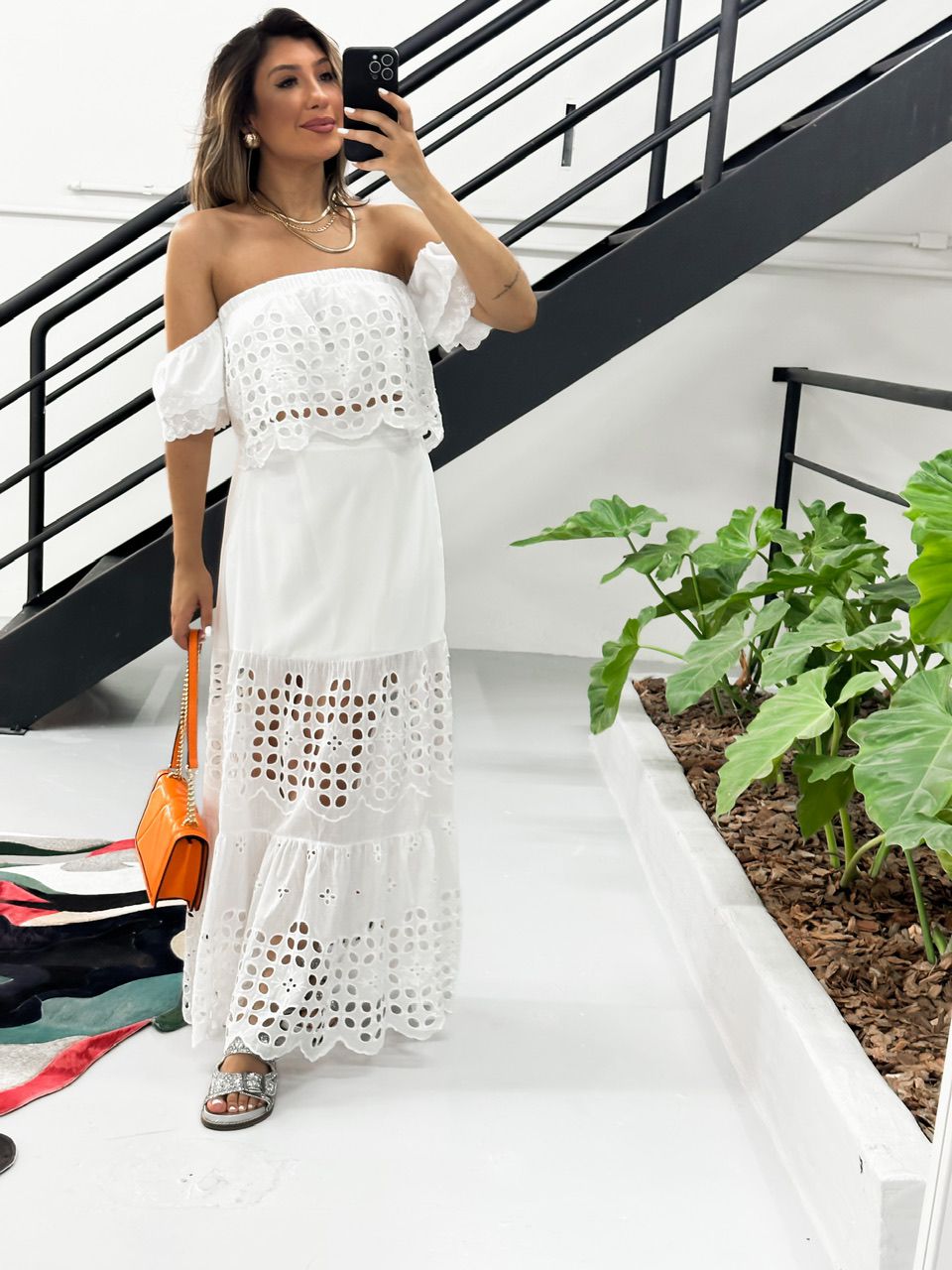 CONJUNTO SAIA RENDA MIDI OFF - 0043680048 - CAROLLA FERRARO