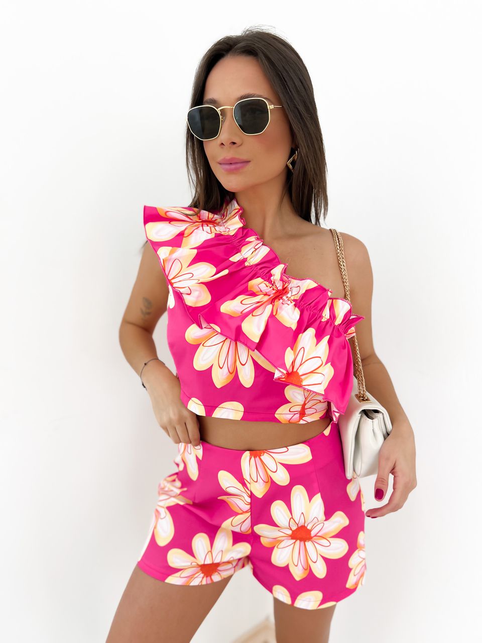 CONJUNTO YASMIN FLORAL Rosa - 0041890031 - CAROLLA FERRARO