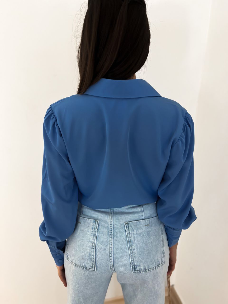 CAMISA JOYCE MANGA LONGA azul
