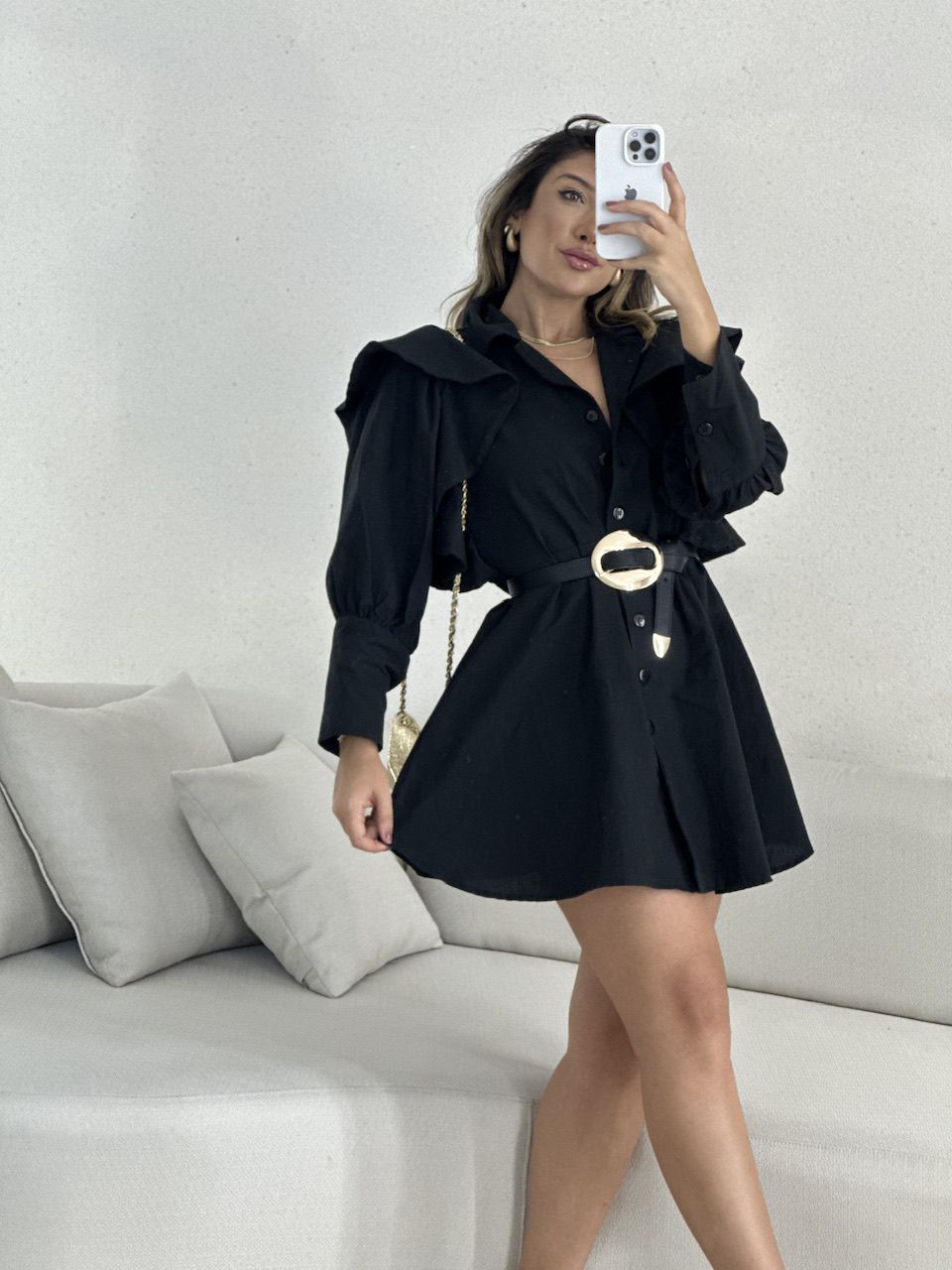 VESTIDO MARIA EDUARDA PRETO