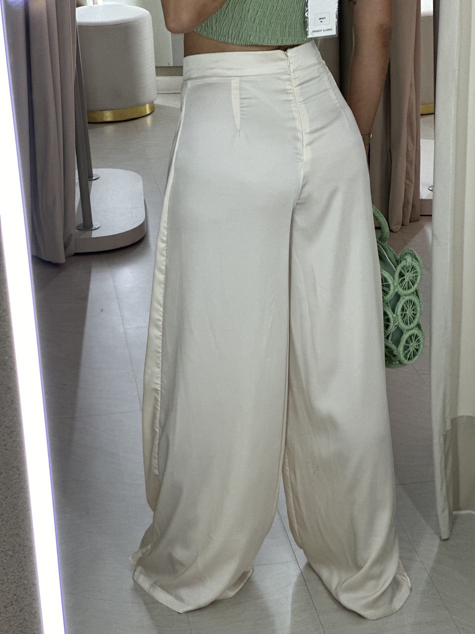 CALÇA SOFIA ACETINADA Marfim