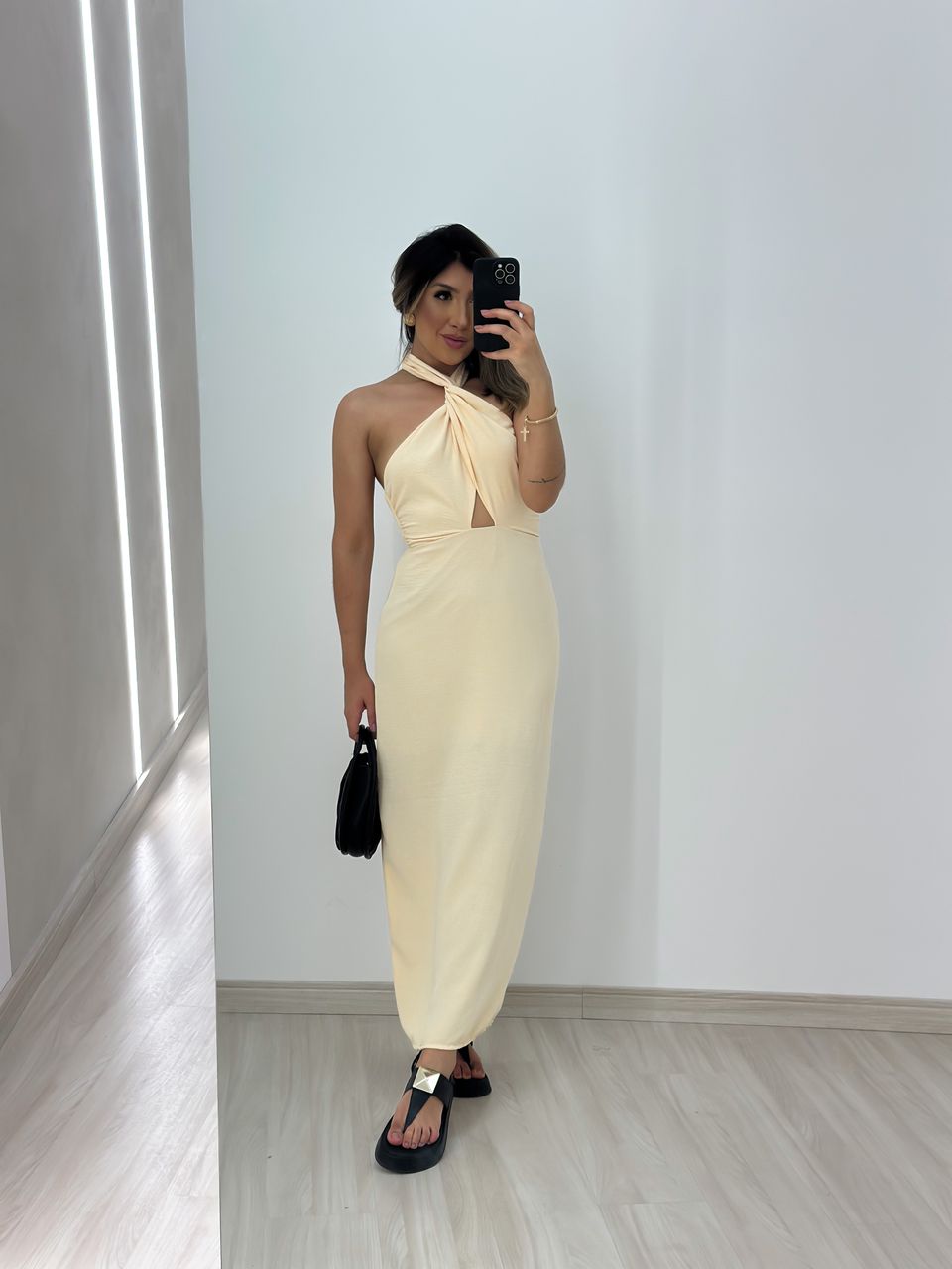 VESTIDO BARBIE MIDI CF MARFIM