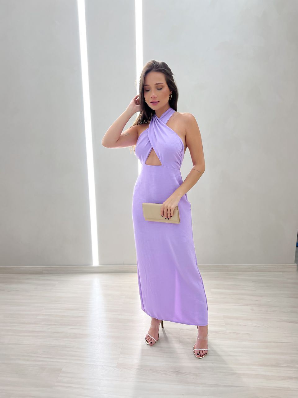 VESTIDO BARBIE MIDI CF LILÁS