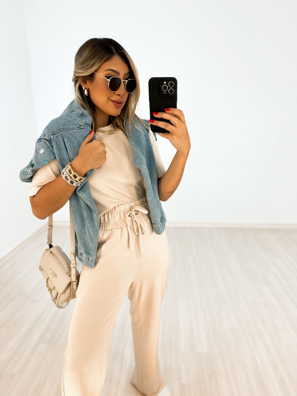 JAQUETA PEDRARIA JEANS