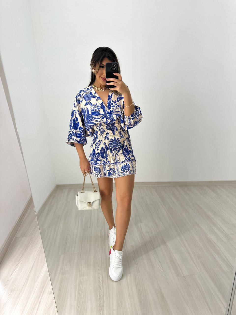 VESTIDO DIANA LASTEX azul