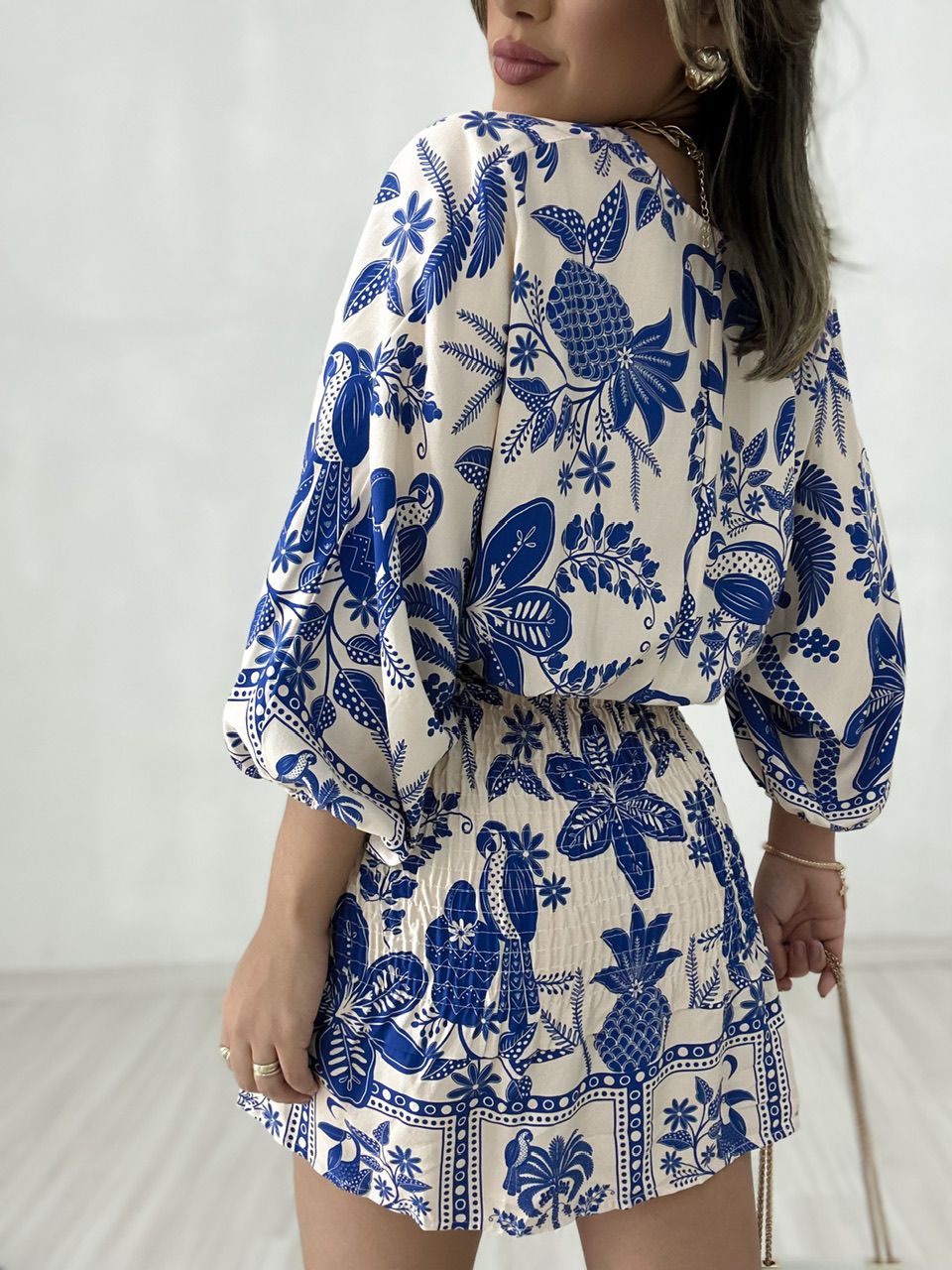 VESTIDO DIANA LASTEX azul