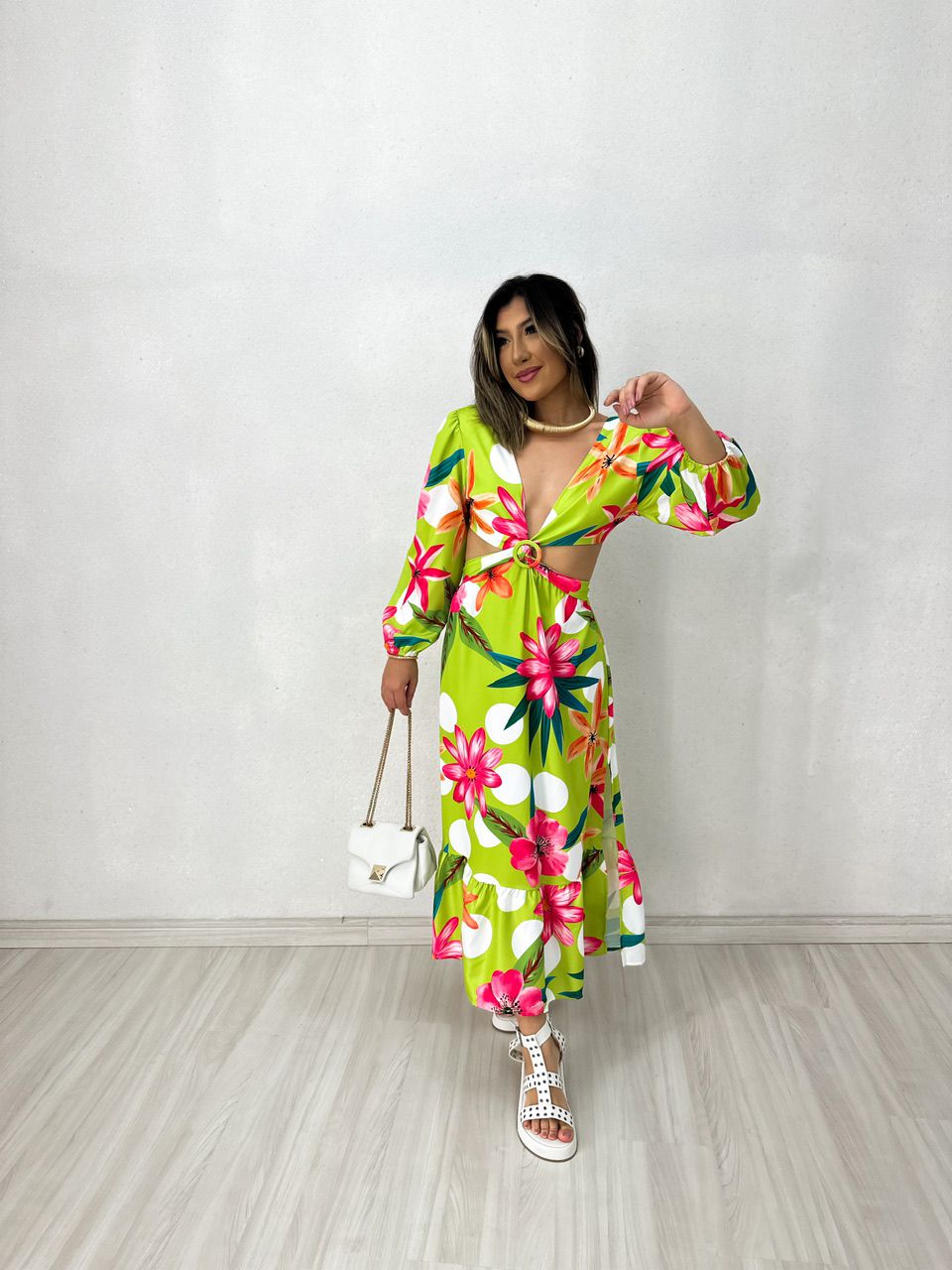 VESTIDO DAIANE FLORAL LIMA