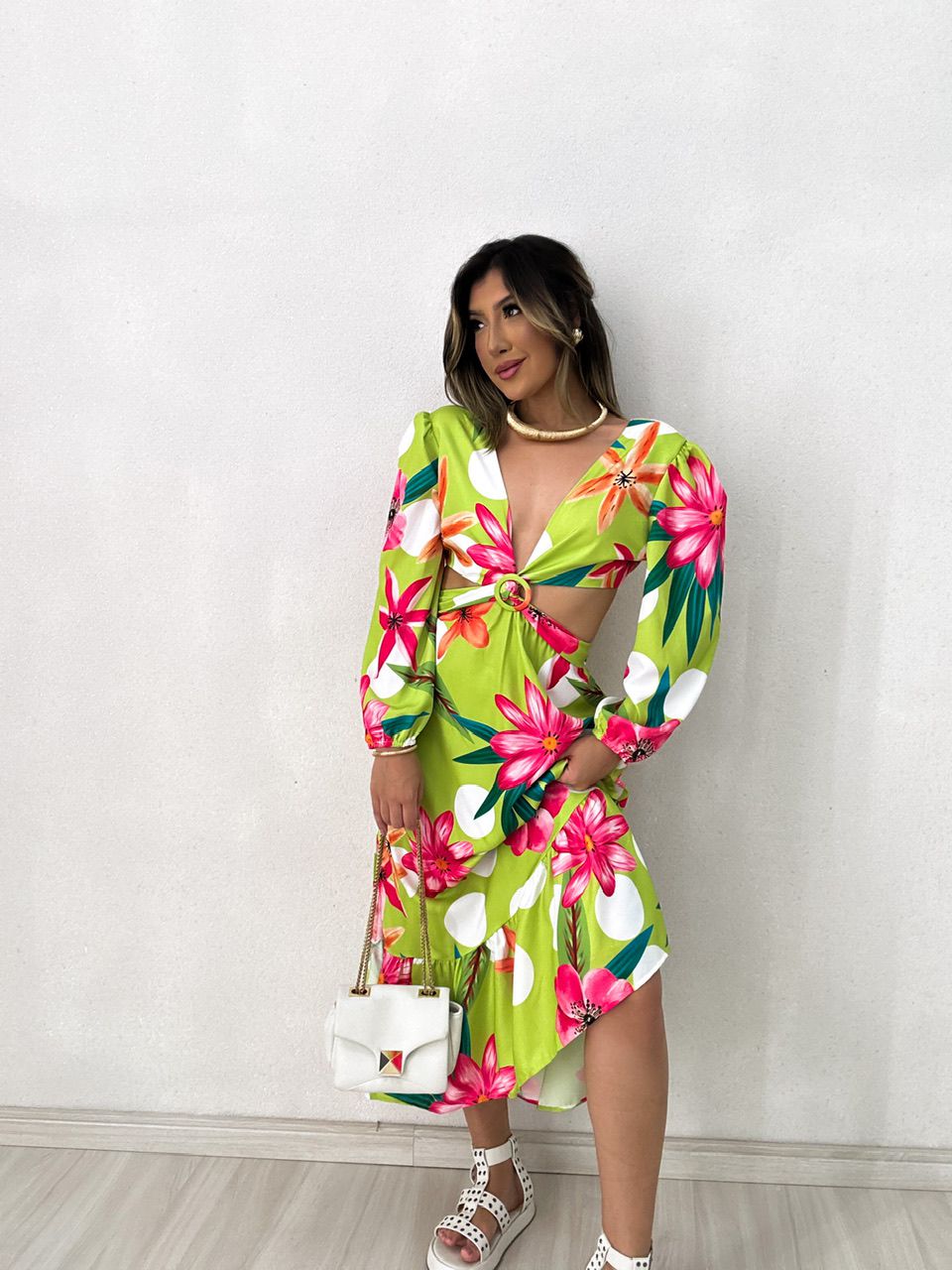 VESTIDO DAIANE FLORAL LIMA