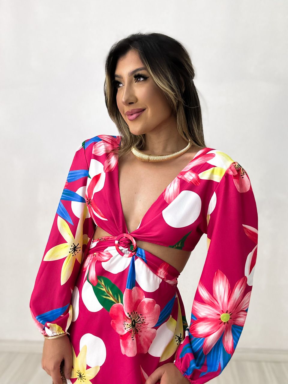 VESTIDO DAIANE FLORAL PINK