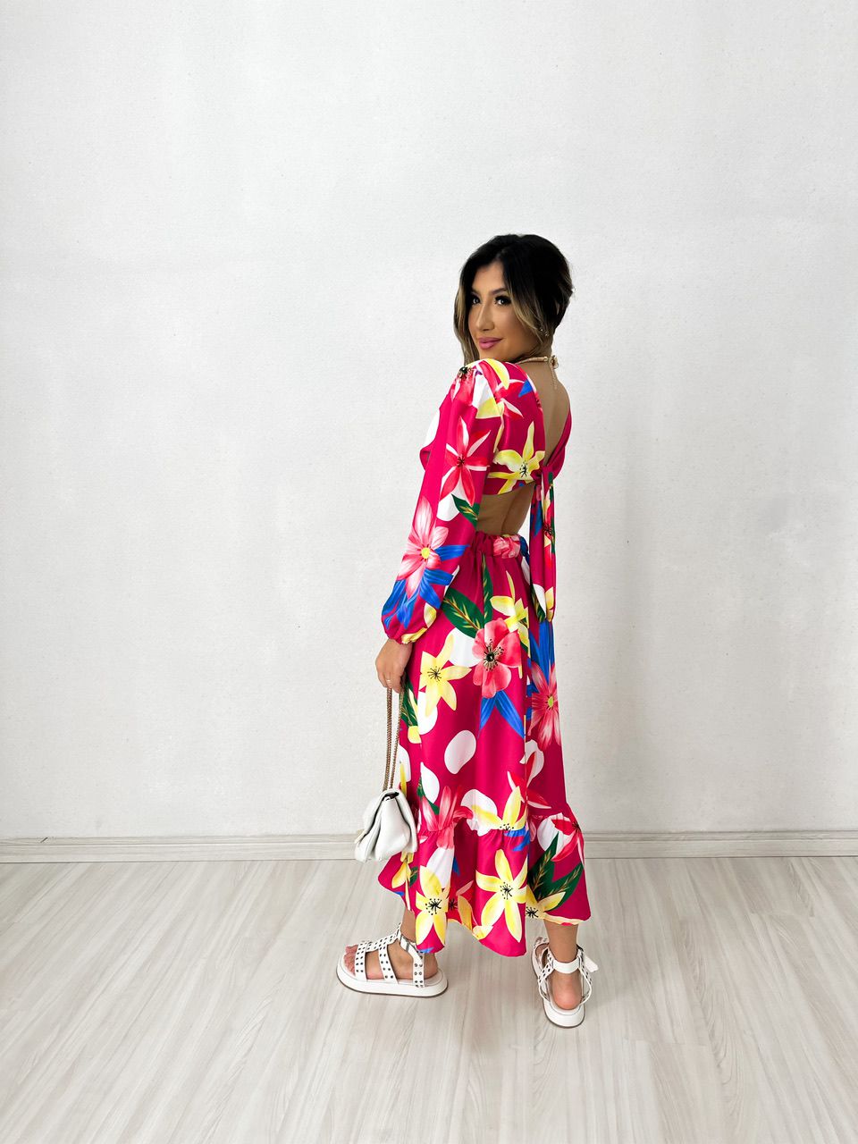 VESTIDO DAIANE FLORAL PINK
