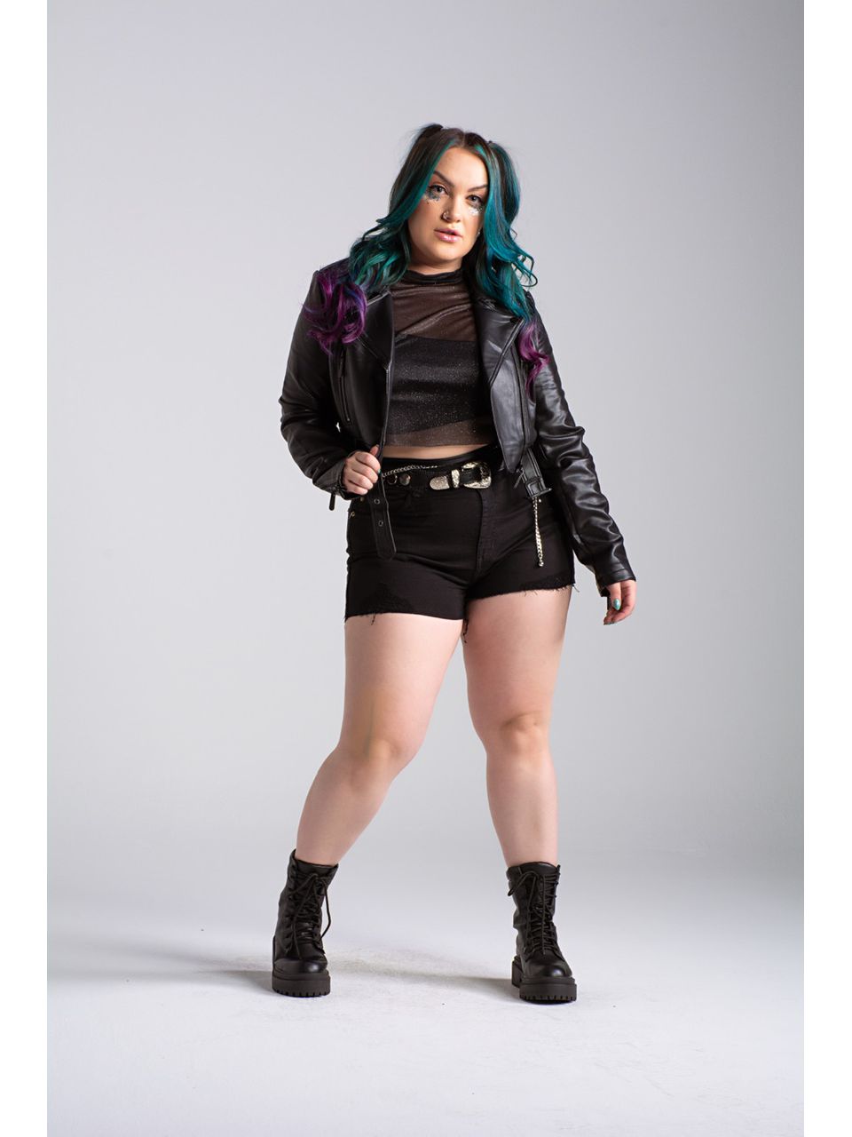 SHORT JEANS preto