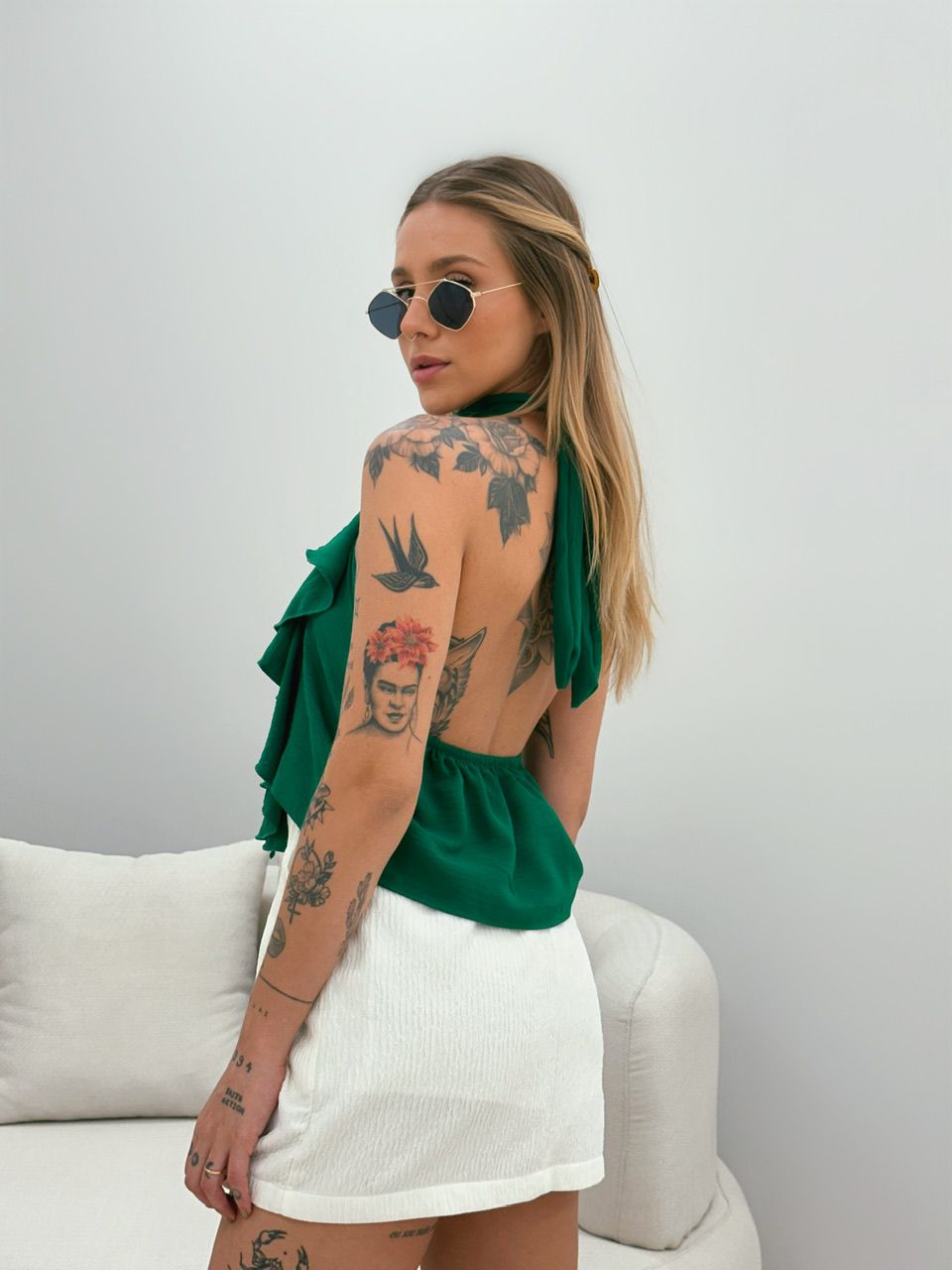BLUSA LAIS FRENTE ÚNICA VERDE