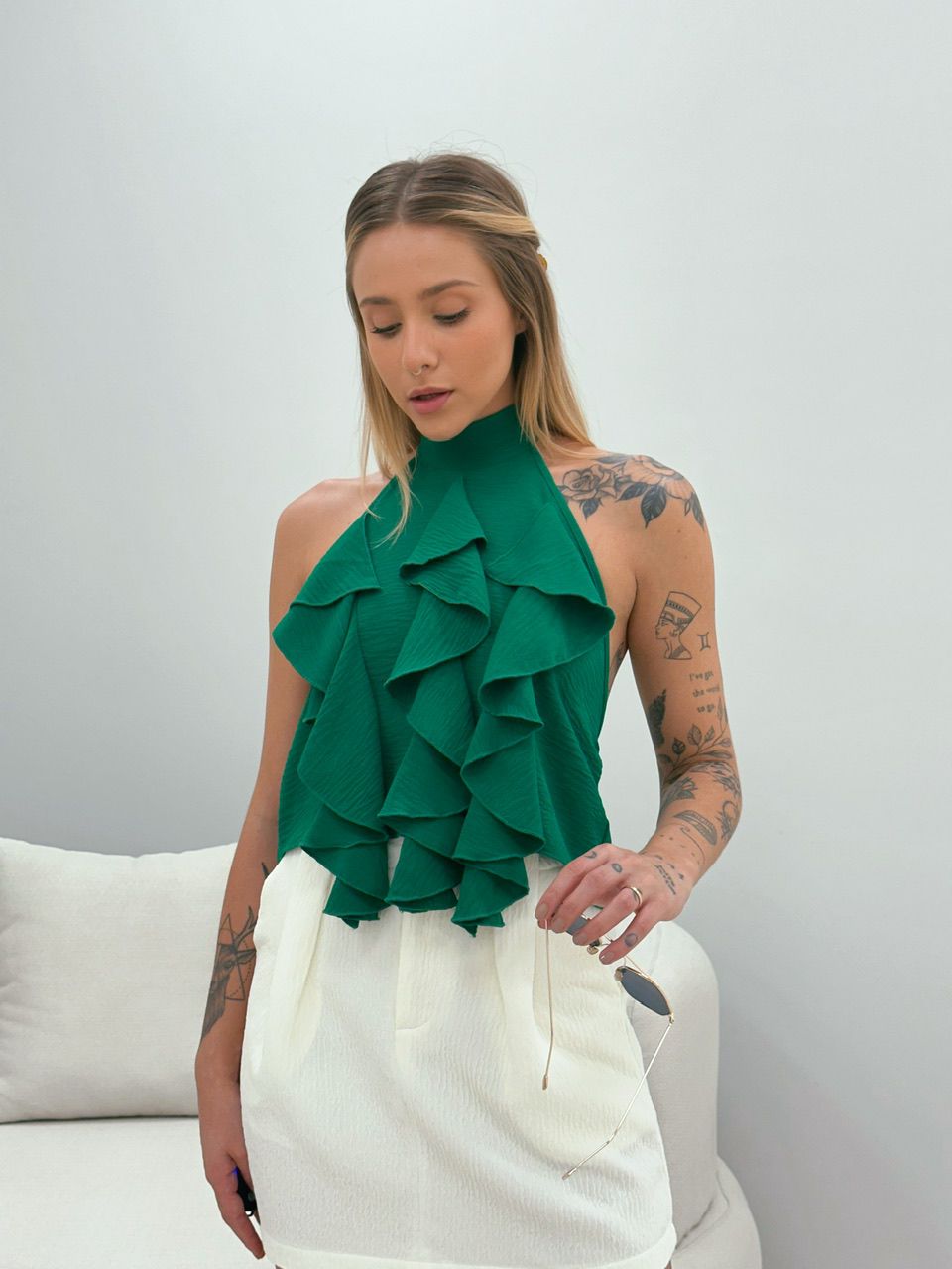 BLUSA LAIS FRENTE ÚNICA VERDE