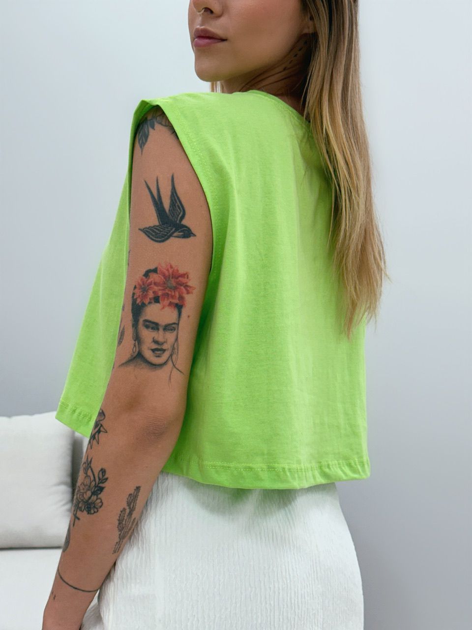 CROPPED ARARA VERDE