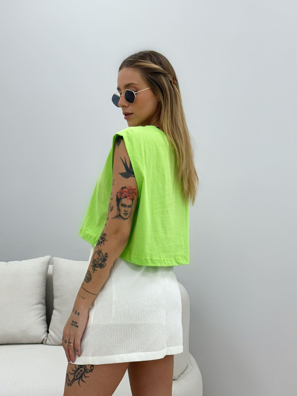 CROPPED ARARA VERDE