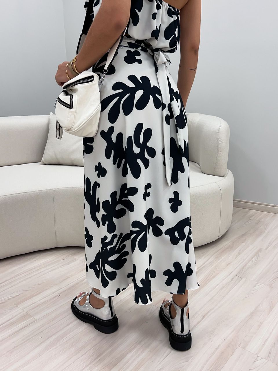 SAIA CF ENVELOPE ESTAMPADA PRETO/PALHA