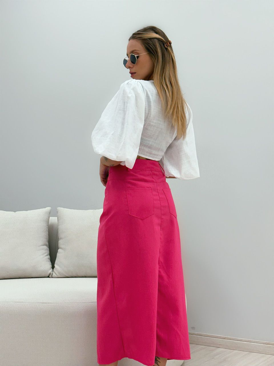 SAIA CLARA MIDI ROSA