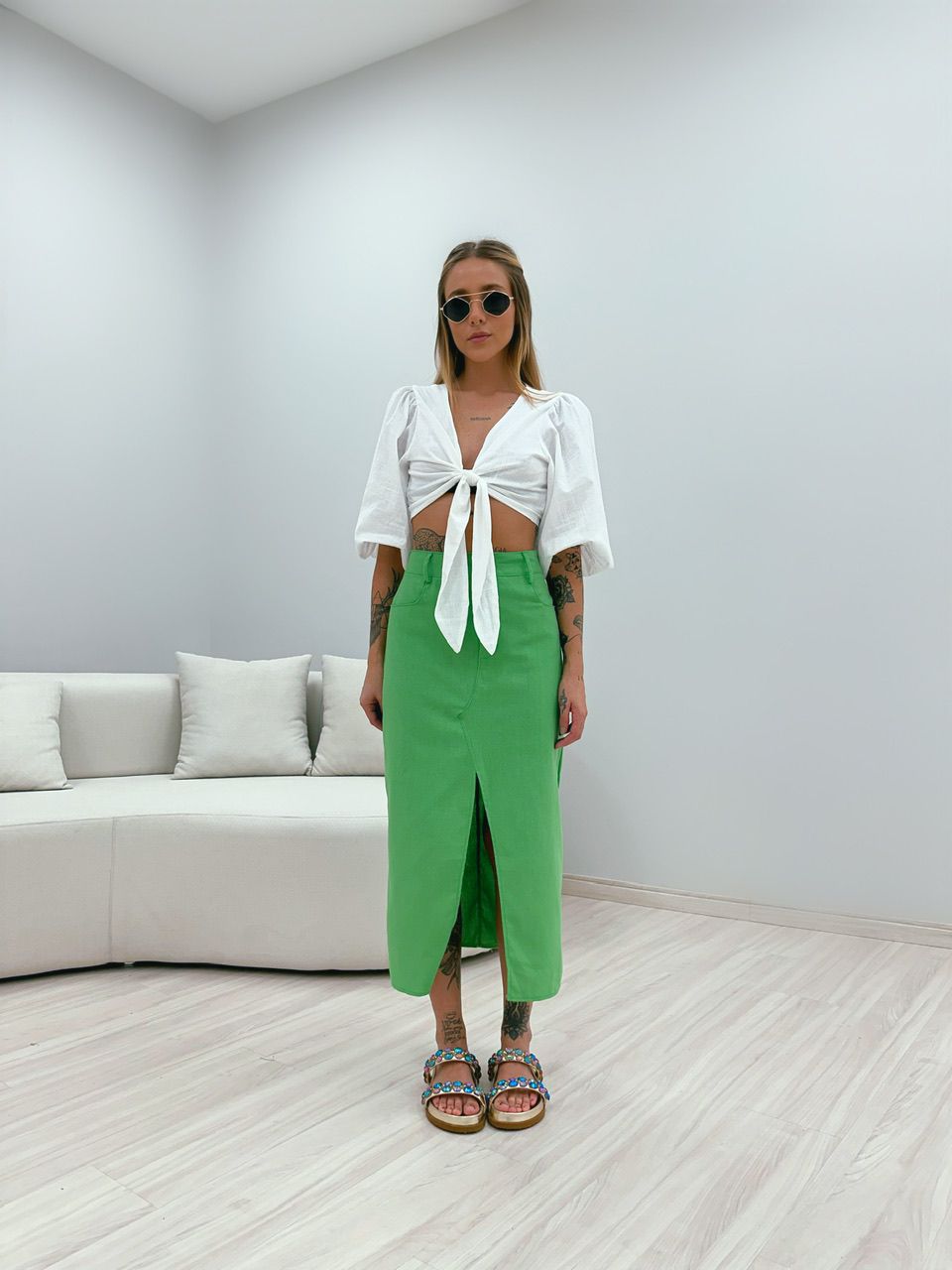 SAIA CLARA MIDI VERDE