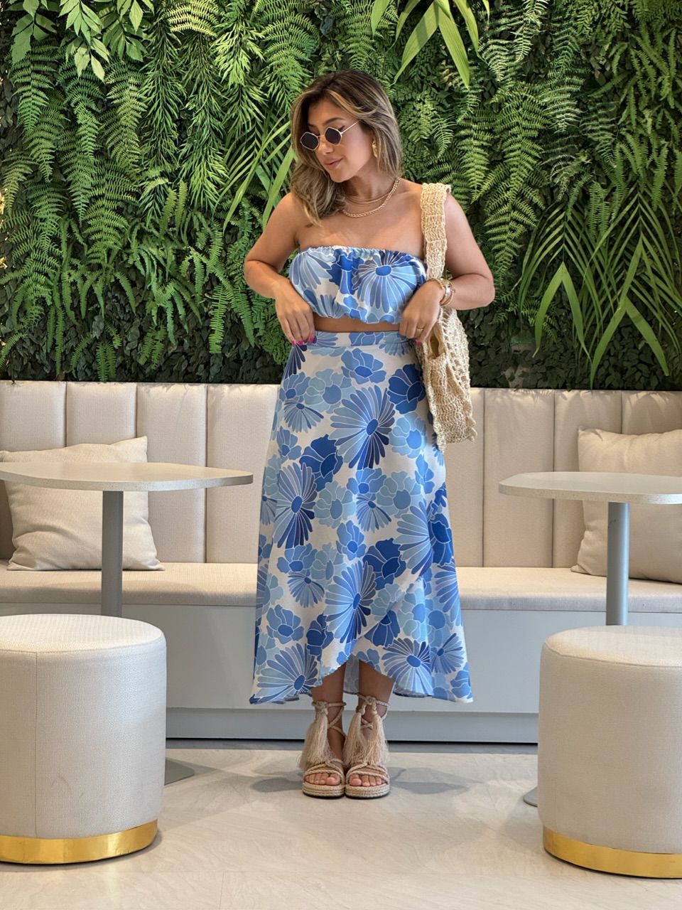TOP ESTAMPADO CF AZUL FLORAL
