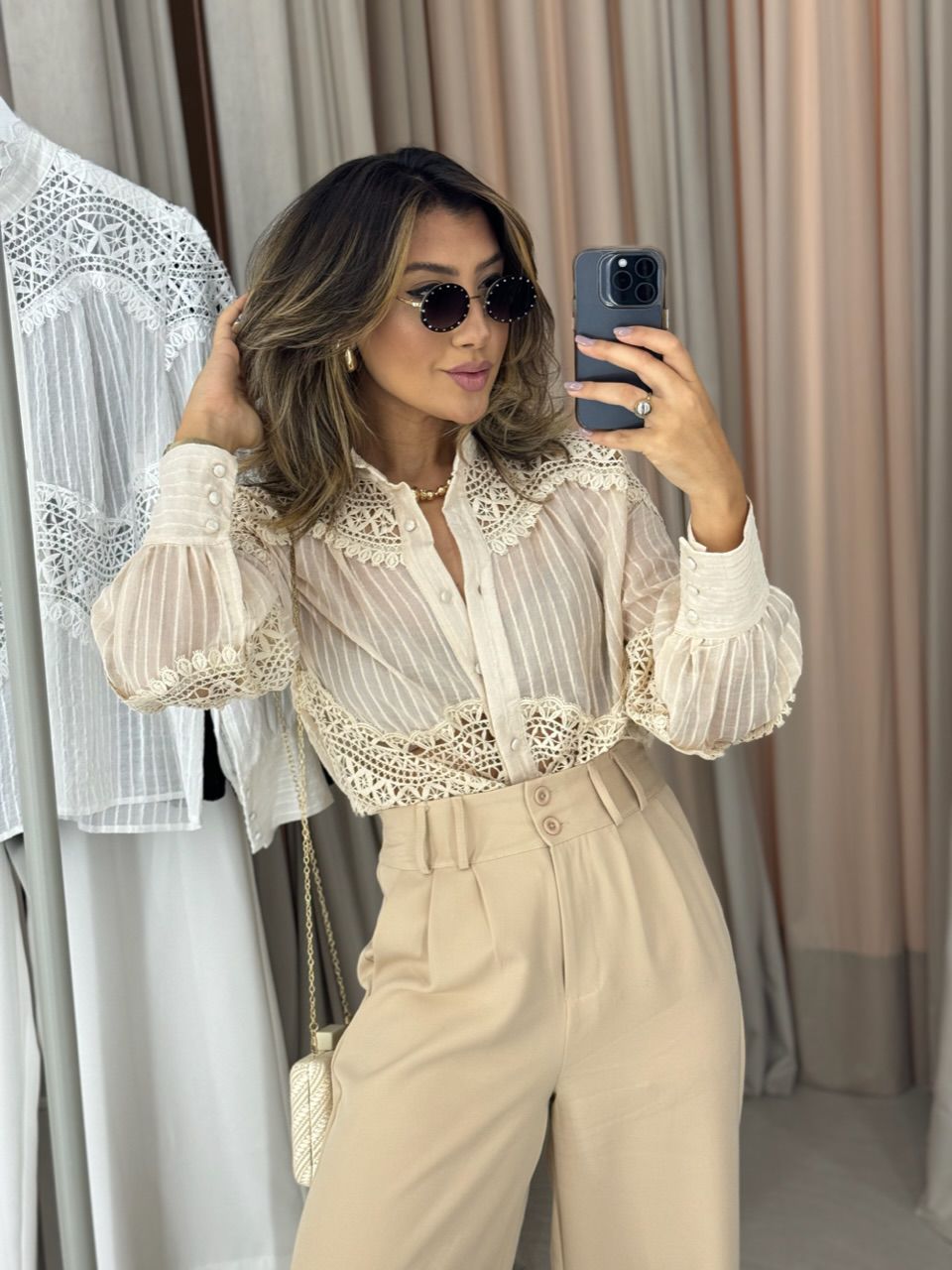 CAMISA LUIZA GUIPIR NUDE