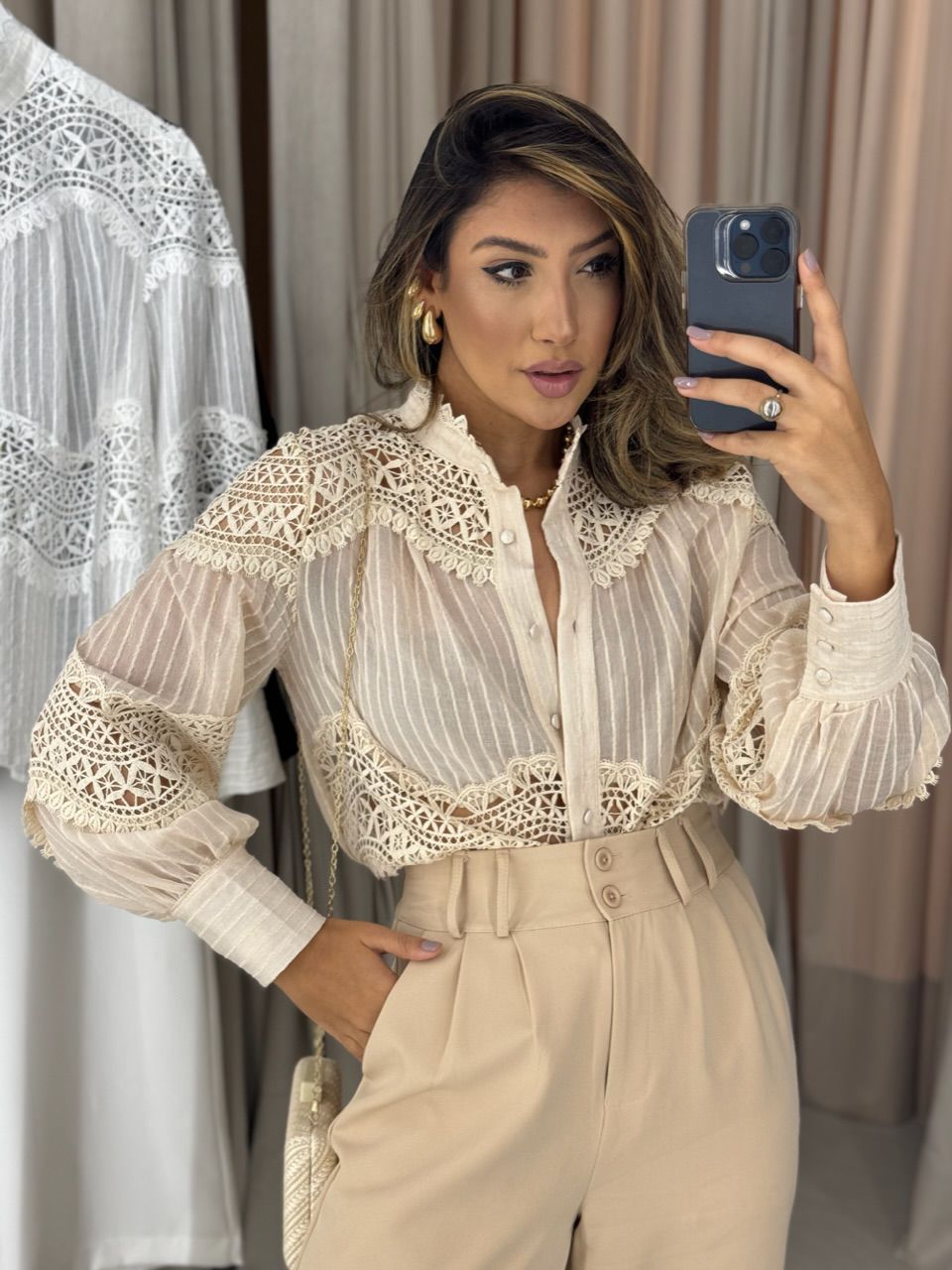 CAMISA LUIZA GUIPIR NUDE