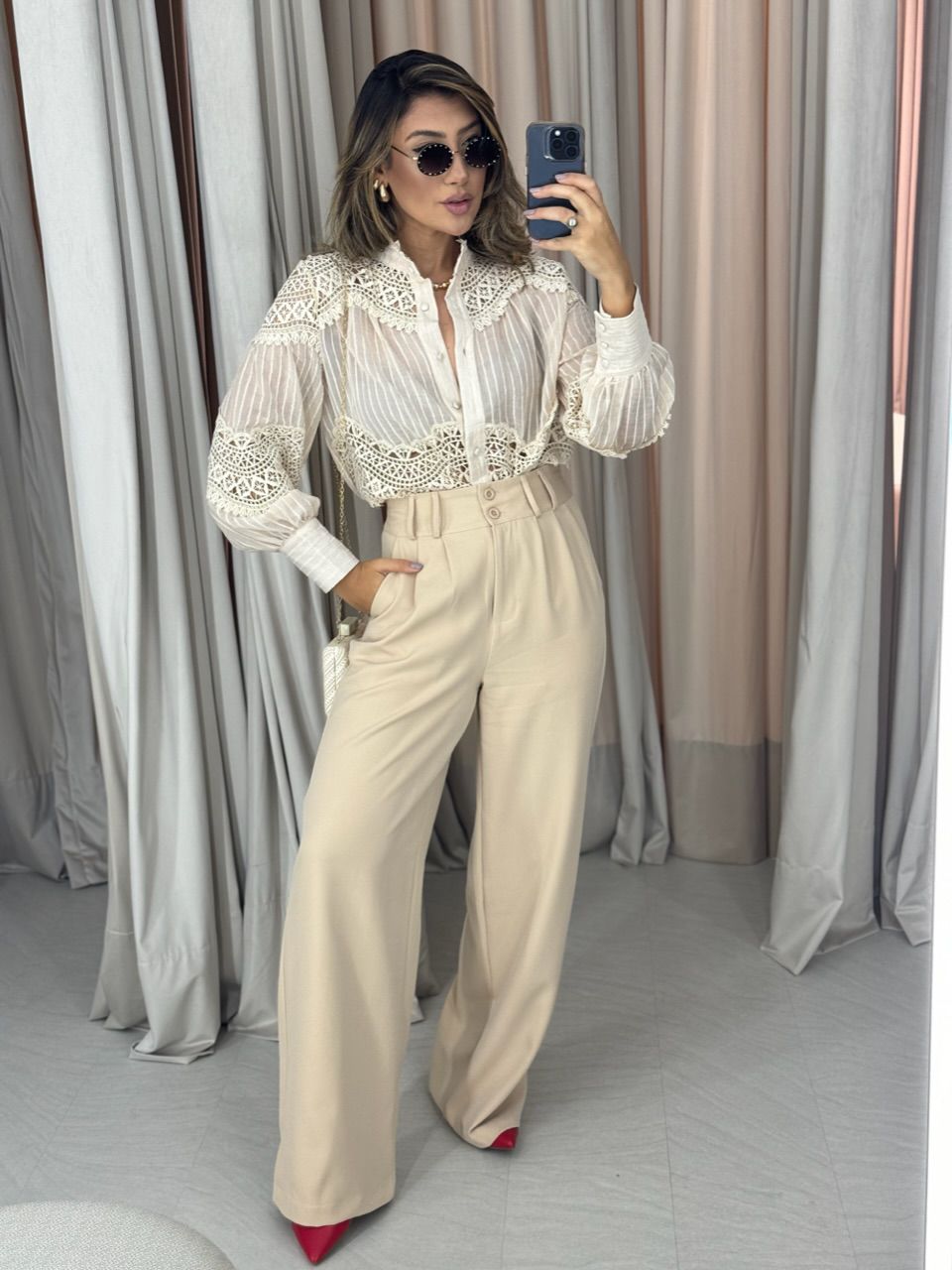 CAMISA LUIZA GUIPIR NUDE
