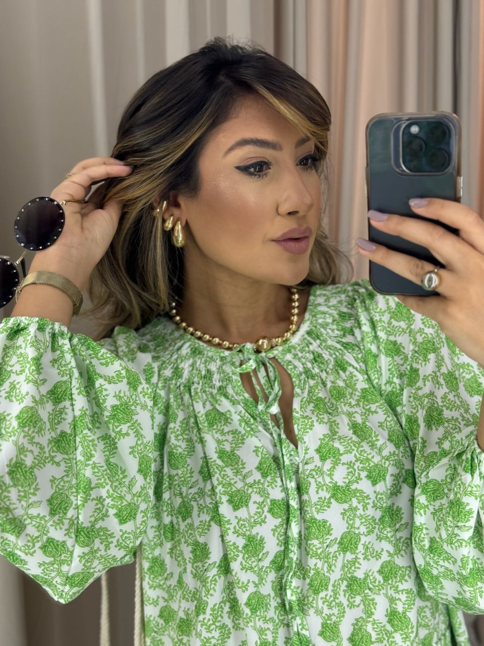 VESTIDO VITÓRIA MANGA VERDE