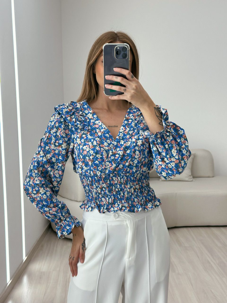 BLUSA YASMIN TRESPASSADA AZUL