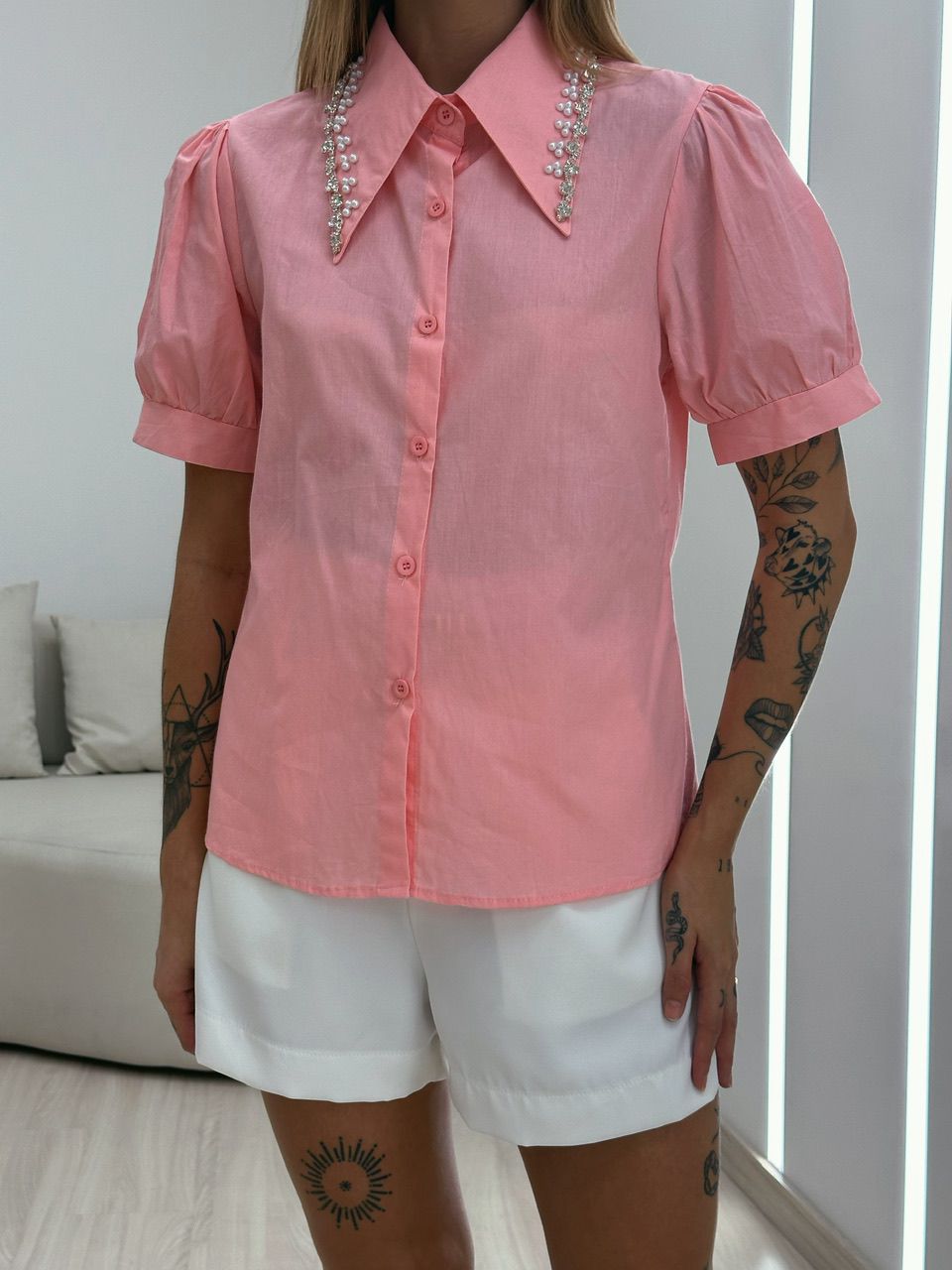 CAMISA ISIS PEDRARIA ROSA