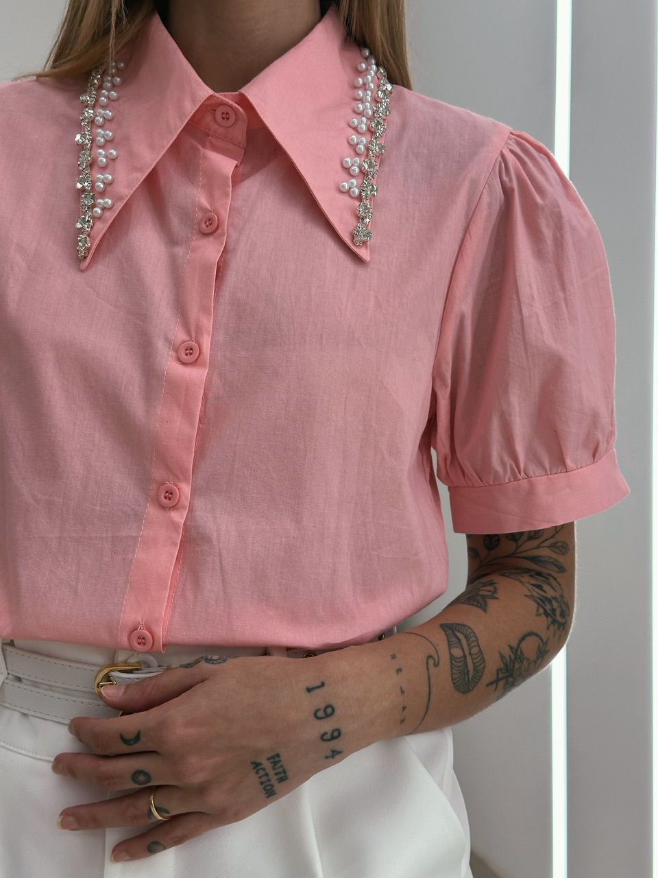 CAMISA ISIS PEDRARIA ROSA