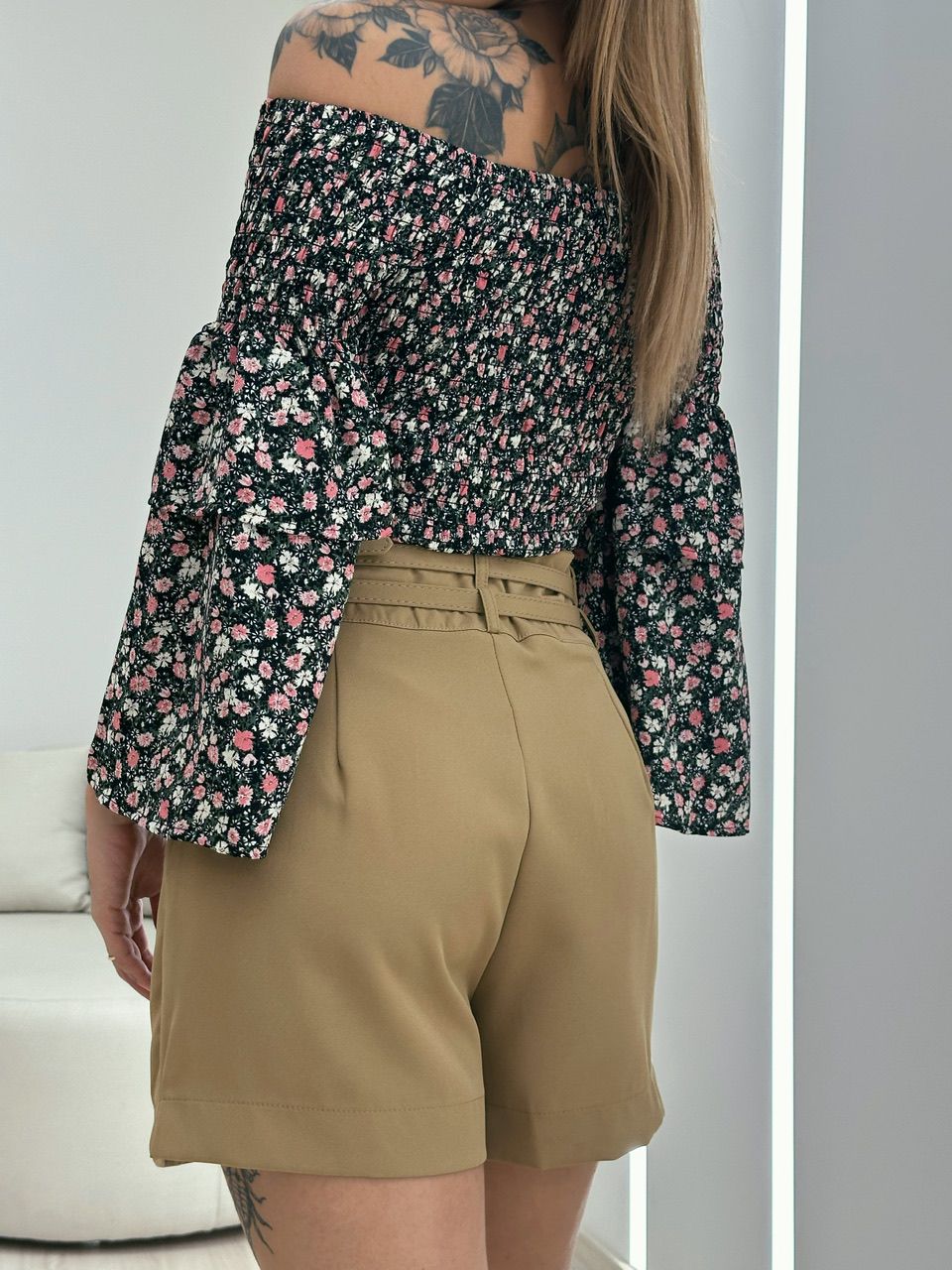 SHORT CECÍLIA ALFAIATARIA CAPUCCINO 