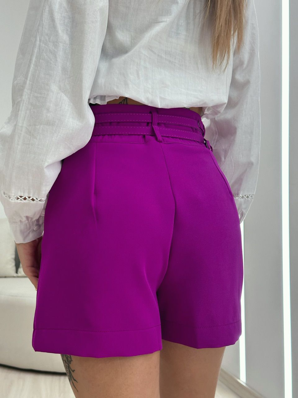 SHORT CECÍLIA ALFAIATARIA FUCSIA