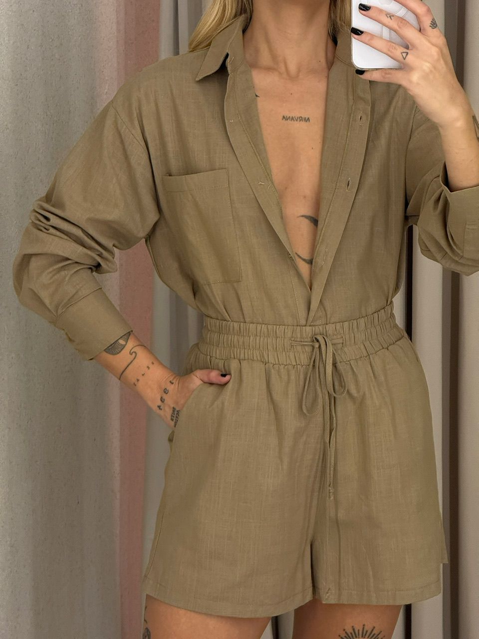 CONJUNTO AMABLY SHORT CAQUI