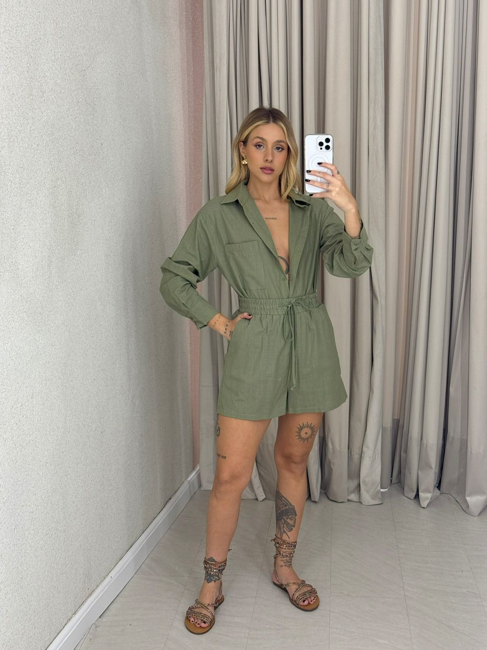 CONJUNTO AMABLY SHORT VERDE - 0062910014 - CAROLLA FERRARO